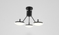 2018 modern style  acrylic lampshade black painting LED pendant lamp supplier